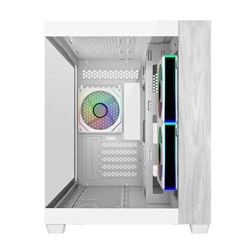 Cooler Master Elite 481 Wood White ARGB M-ATX Mini Tower Case